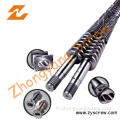 Baril conique à double vis pour l'extrusion de tuyaux (ZYT375)